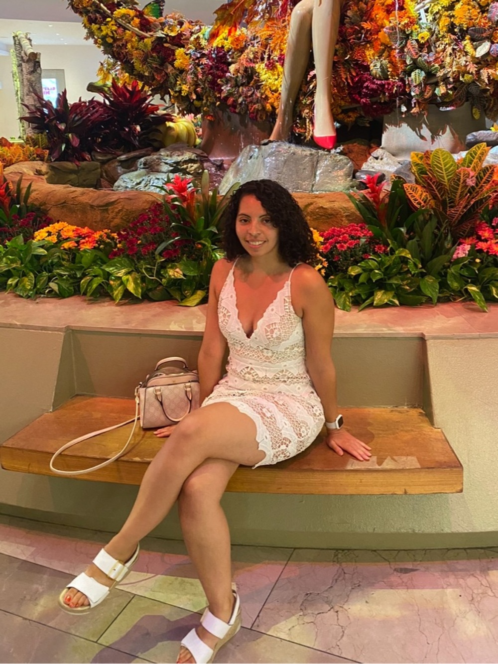 Lace V-Neck Mini Dress in White lulus